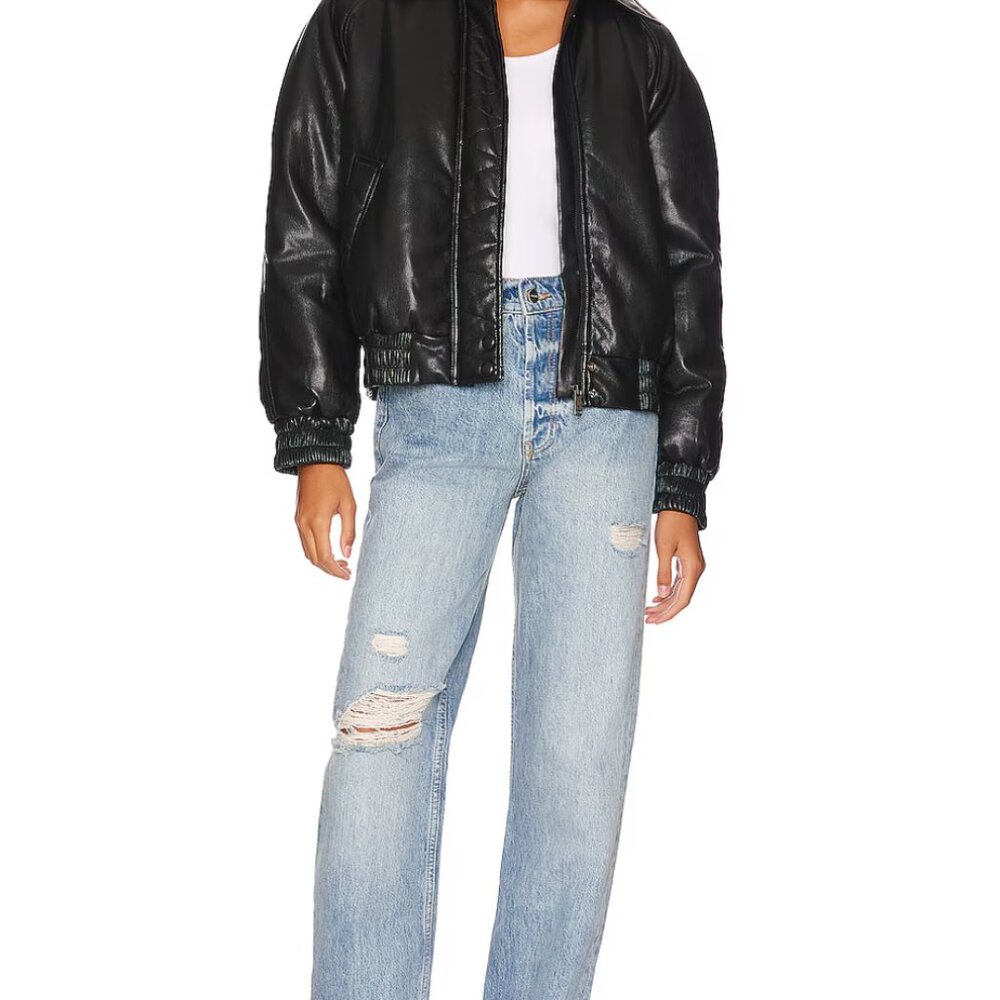 NWT Anine Bing Jeans Olsen Jean in Destructed Lake Indigo